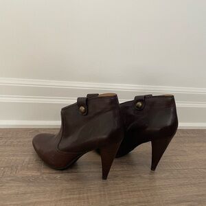 Coach Brown Leather Ankle Boots Size 7